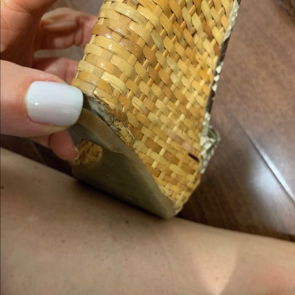 Prada straw raffia wedges  snakeskin brown - Picture 6 of 6